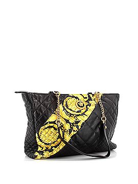 Versace Medusa Icon Chain Tote Quilted Printed Leather Large (view 2)