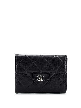Chanel Classic Flap Card Case Quilted Caviar (view 1)