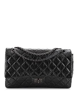Chanel So Black Reissue 2.55 Flap Bag Quilted Glazed Calfskin 225 (view 1)