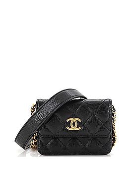 Chanel Twist Your Buttons Flap Belt Bag Quilted Caviar (view 1)
