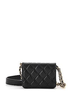 Chanel Twist Your Buttons Flap Belt Bag Quilted Caviar (view 2)