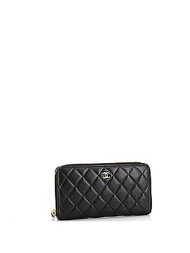 Chanel Zip Around Wallet Quilted Lambskin Long (view 2)