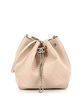 Chanel CC Drawstring Bucket Bag Quilted Lambskin Medium (view 1)