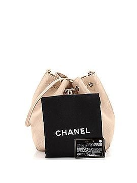 Chanel CC Drawstring Bucket Bag Quilted Lambskin Medium (view 2)