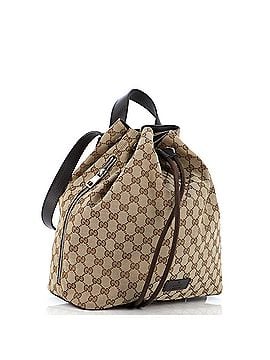 Gucci Drawstring Backpack (Outlet) GG Canvas Medium (view 2)