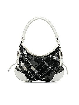 Burberry Floral Beat Check Foley Hobo Bag (view 2)