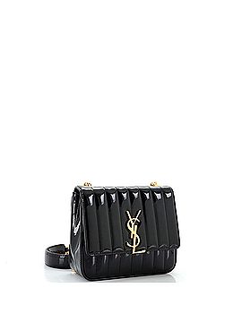 Saint Laurent Vicky Crossbody Bag Vertical Quilted Patent Medium (view 2)