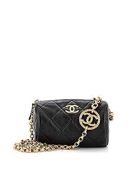 Chanel Pearl CC Medallion Chain Bowling Bag Quilted Lambskin Mini (view 1)