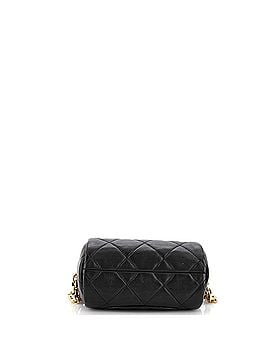 Chanel Pearl CC Medallion Chain Bowling Bag Quilted Lambskin Mini (view 2)