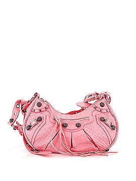 Balenciaga Le Cagole Giant Studs Shoulder Bag Crocodile Embossed Leather Small (view 1)