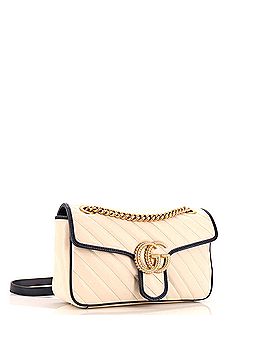 Gucci GG Marmont Flap Bag Diagonal Quilted Leather Small (view 2)
