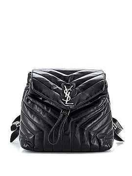 Saint Laurent LouLou Backpack Matelasse Chevron Leather Small (view 1)