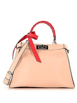 Fendi Peekaboo Bag Leather with Whipstitch Detail Regular (view 1)