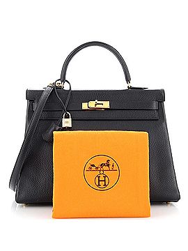Hermès Kelly Handbag Black Ardennes with Gold Hardware 35 (view 2)