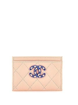 Chanel Bicolor CC Card Holder Quilted Caviar (view 1)