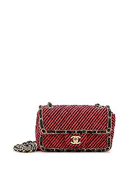 Chanel Classic Single Flap Bag Braided Quilted Wool with Beaded Trim Mini (view 1)