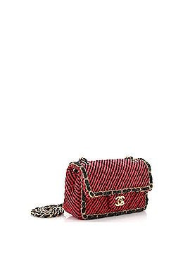 Chanel Classic Single Flap Bag Braided Quilted Wool with Beaded Trim Mini (view 2)