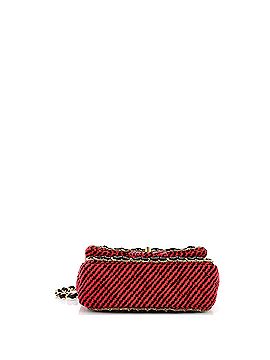 Chanel Classic Single Flap Bag Braided Quilted Wool with Beaded Trim Mini (view 2)