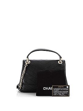 Chanel Chevron Chic Top Handle Bag Chevron Calfskin Small (view 2)