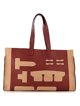 Hermès Petit H Skeleton Tote Leather with Felt GM (view 1)