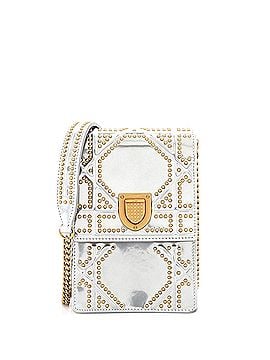 Christian Dior Diorama Vertical Clutch on Chain Studded Patent (view 1)