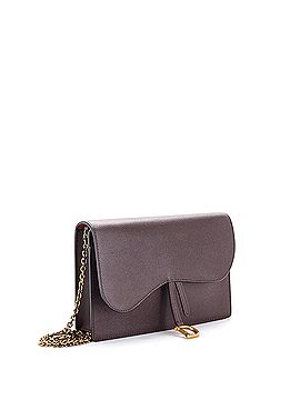 Christian Dior Saddle Chain Clutch Leather (view 2)