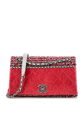Chanel CC Chain Flap Bag Quilted Embellished Tweed and Quilted Calfskin Small (view 1)
