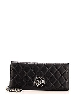 Chanel Camellia Chain Flap Clutch Quilted Lambskin (view 1)