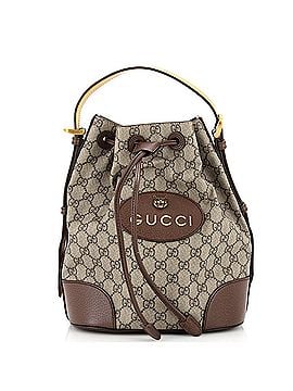 Gucci Neo Vintage Drawstring Bucket Backpack GG Coated Canvas Mini (view 1)