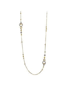 John Hardy Dot Hammered Sautoir Chain Necklace 18K Yellow Gold with Pave Diamonds Long (view 1)