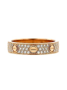 Cartier Love Wedding Band Pave Diamonds Ring 18K Rose Gold and Diamonds (view 1)