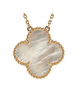 Van Cleef & Arpels Ginza Edition Magic Alhambra Pendant Necklace 18K Rose Gold and Mother of Pearl (view 1)