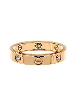 Cartier Love 6 Diamonds Double Ring 18K Rose Gold with Diamonds (view 1)