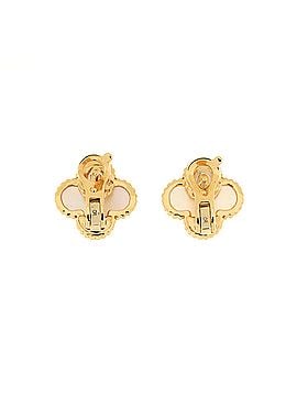 Van Cleef & Arpels Vintage Alhambra Earrings 18K Yellow Gold and Mother of Pearl (view 2)