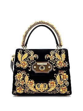 Dolce & Gabbana Welcome Top Handle Bag Embroidered Velvet Small (view 1)