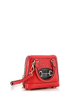 Gucci Horsebit 1955 Top Handle Bag Raffia Mini (view 2)
