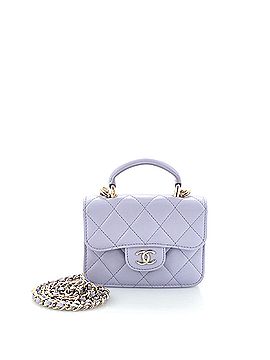 Chanel Top Handle Flap Coin Purse with Chain Quilted Lambskin (view 1)