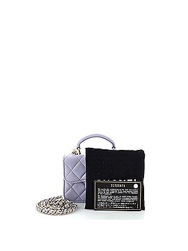 Chanel Top Handle Flap Coin Purse with Chain Quilted Lambskin (view 2)
