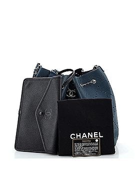 Chanel CC Drawstring Bucket Bag Perforated Caviar Large (view 2)