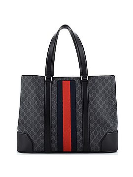 Gucci Web Open Tote GG Coated Canvas Large (view 1)