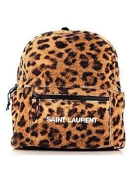 Saint Laurent City Backpack Printed Corduroy Small (view 1)