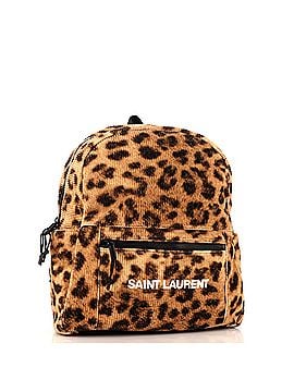 Saint Laurent City Backpack Printed Corduroy Small (view 2)