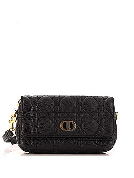 Christian Dior Caro Flap Double Pouch Crossbody Bag Cannage Quilt Calfskin (view 1)
