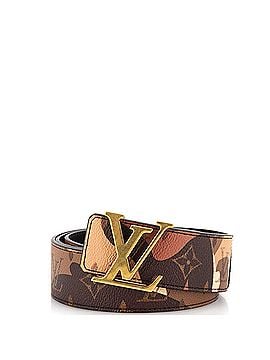 Louis Vuitton x Kid Super LV Initiales Reversible Belt Limited Edition Patchwork Printed Camouflage Monogram Canvas Wide (view 1)