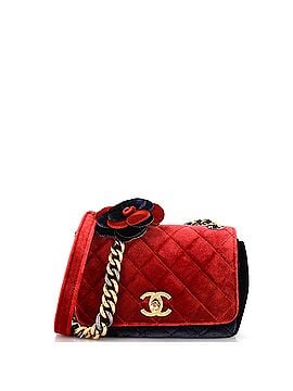 Chanel Private Affair Camellia Flap Bag Quilted Velvet Small (view 1)