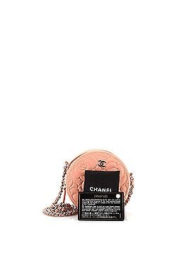 Chanel Round Clutch with Chain Camellia Goatskin Mini (view 2)