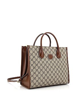 Gucci Structured Top Handle Open Tote GG Coated Canvas Small (view 2)