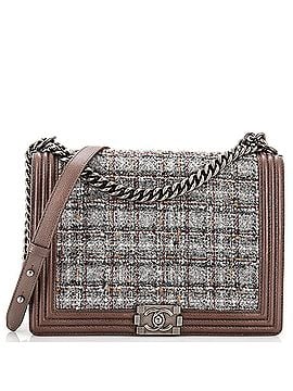 Chanel Boy Flap Bag Quilted Tweed Large (view 1)