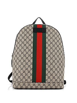 Gucci Web Backpack GG Coated Canvas Medium (view 1)