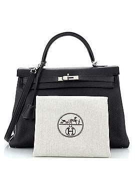 Hermès Kelly Handbag Black Togo with Palladium Hardware 35 (view 2)
